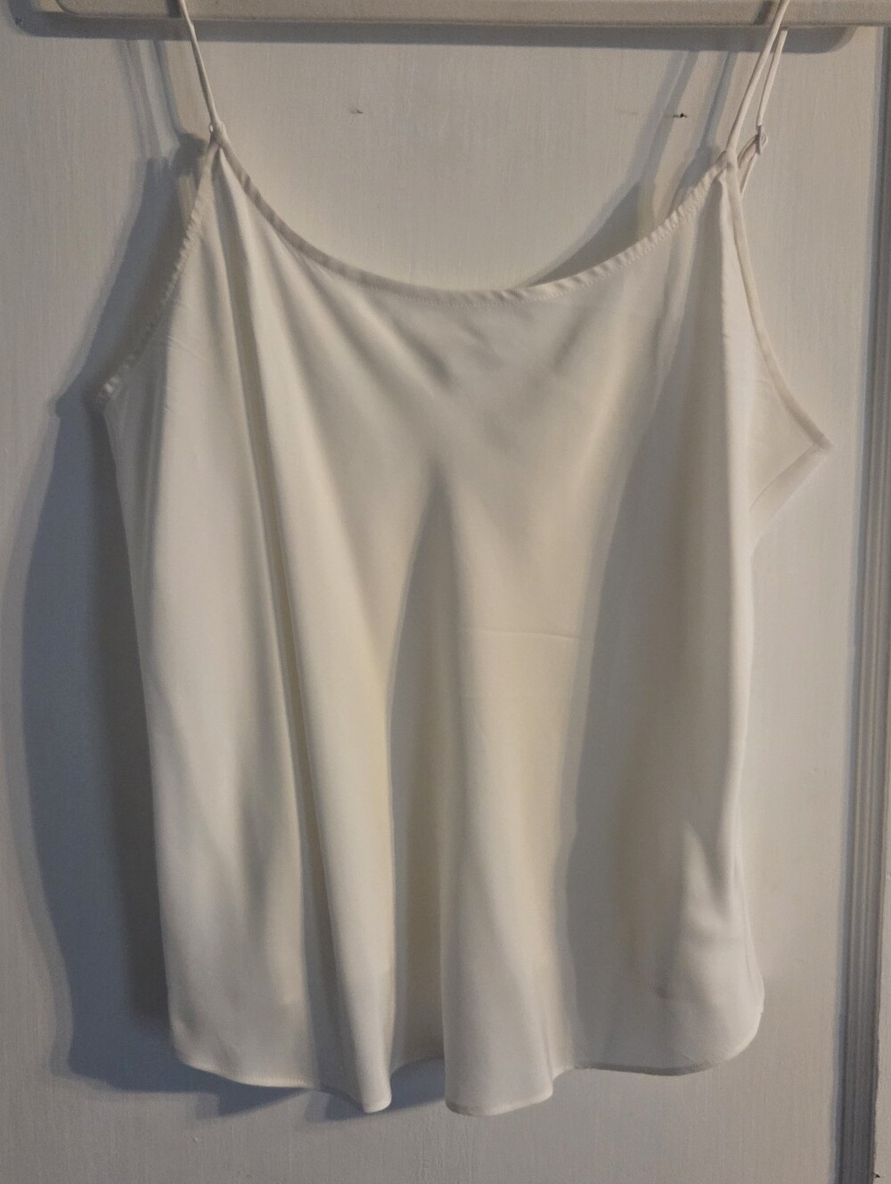 Large Ayr White Silk Cami